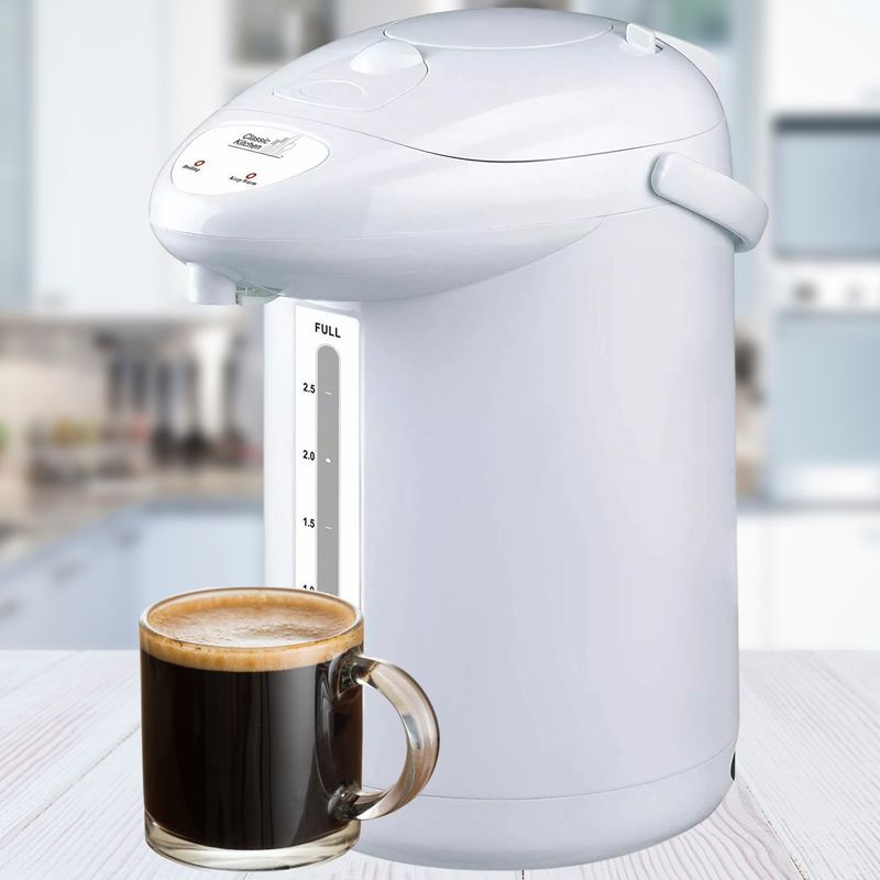 Plain White 2.5Qt Electric Pump Kettle