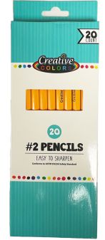 20ct #2 Pencils - Creative Colors