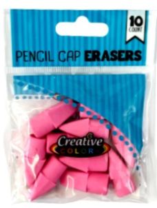 Erasers - Pencil Cap - 10Ct