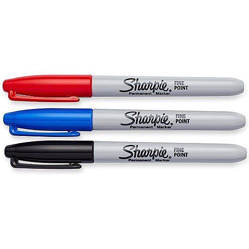 FINE PERM MARKER 3 PK. BLK, BLUE, RED
