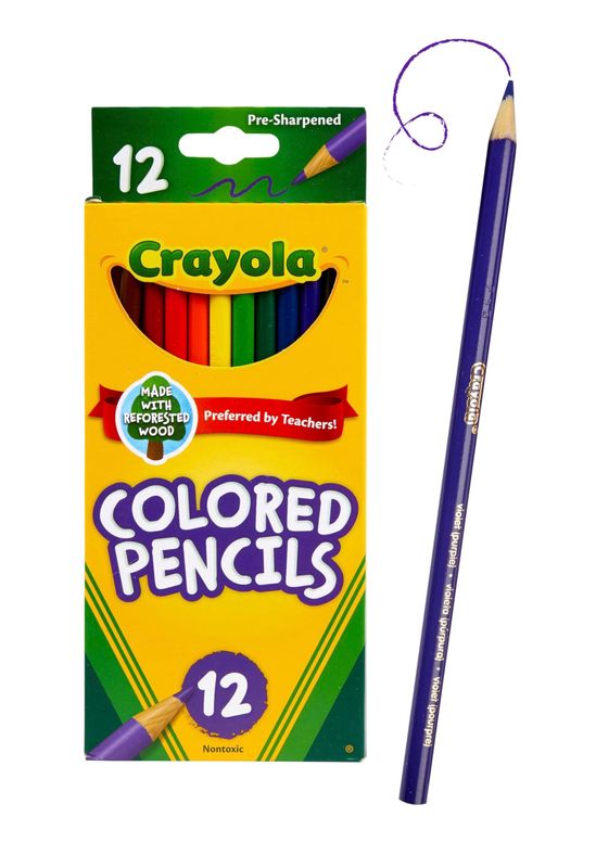 COLORED PENCILS LONG 12 CT CRAYOLA