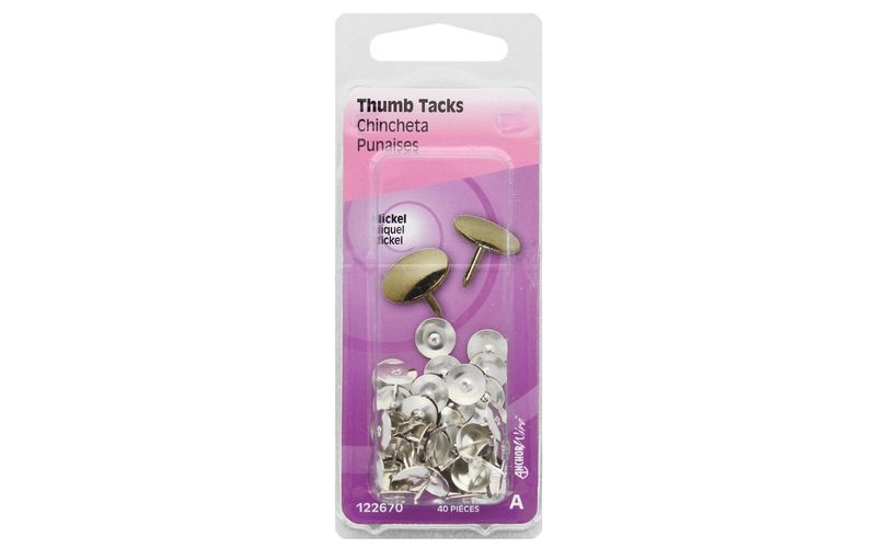 THUMBTACKS - PACK OF 40 SILVER
