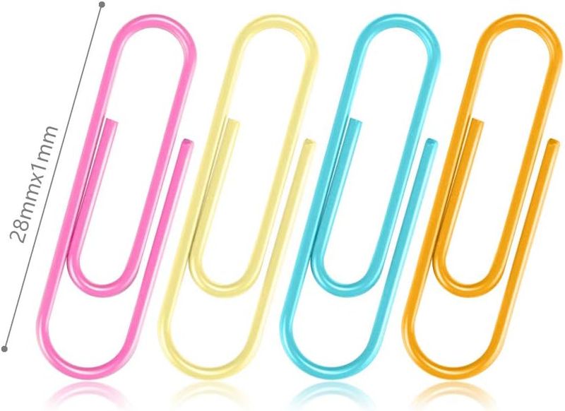 Paper Clips - #3 - Coated - Asst Colors - 250/Bx - Reusable Bx