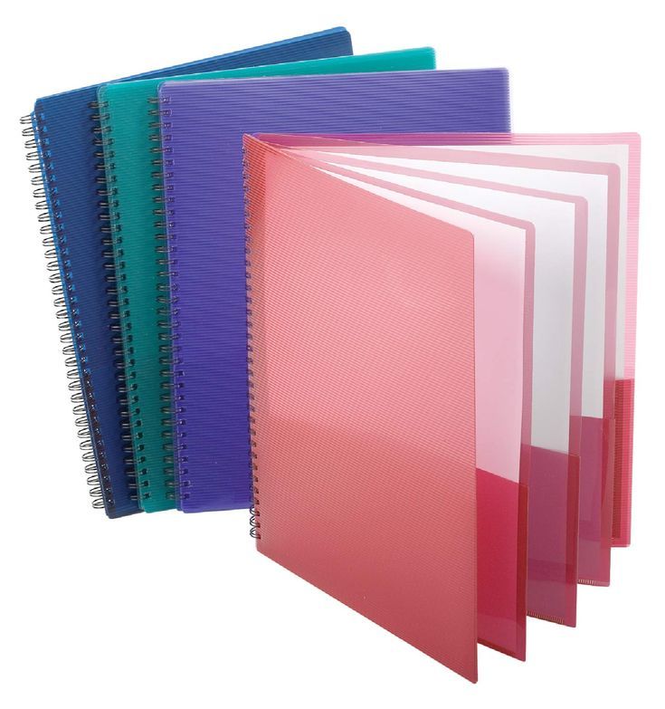 10 Pocket Folder With View ASST COLOR