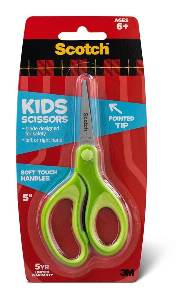 Kids Scissors Soft Grip Pointed 6+ 5&quot;