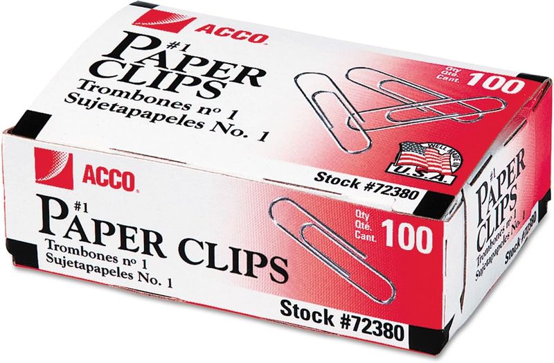 Small Paper Clips# 100/BX