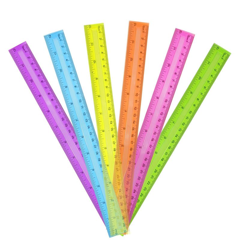 12&quot; Plastic Ruler asst color