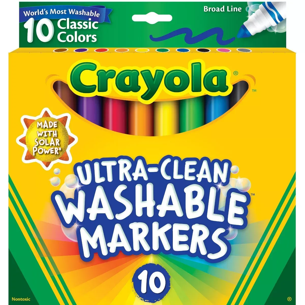 Crayola 10ct Washable Broad Line Markers