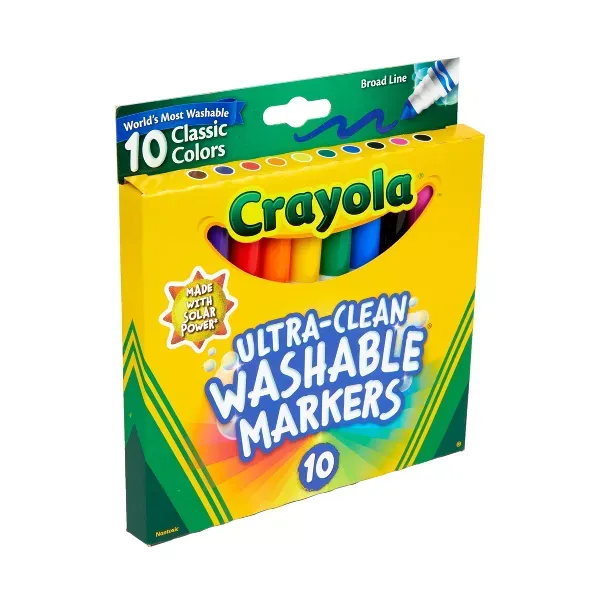 Crayola 10ct Washable Broad Line Markers