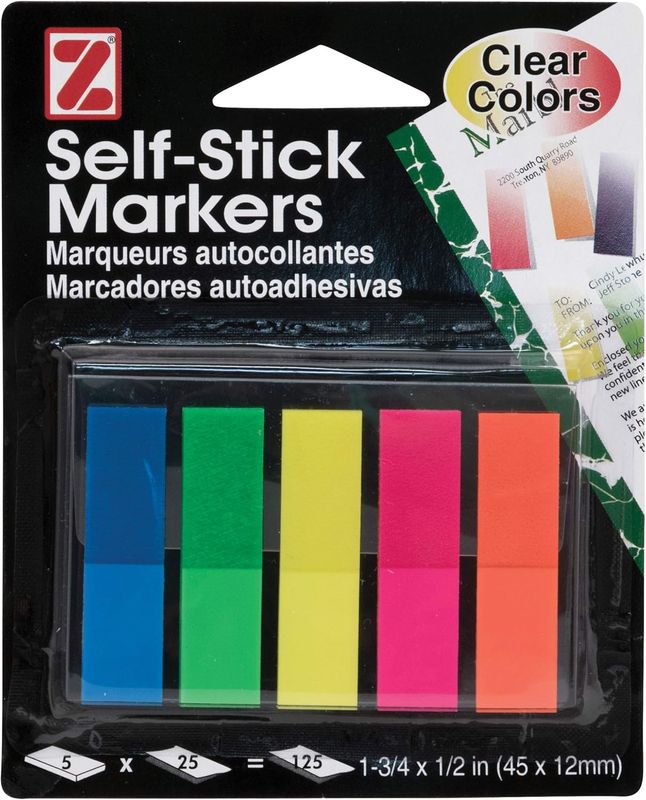1/2" X 1 3/4" ASST. COLORS flags