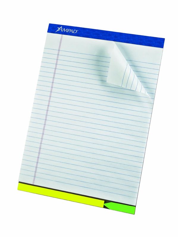 AMPAD 25 FLAG HIGLITER STRIPES WRITING PAD