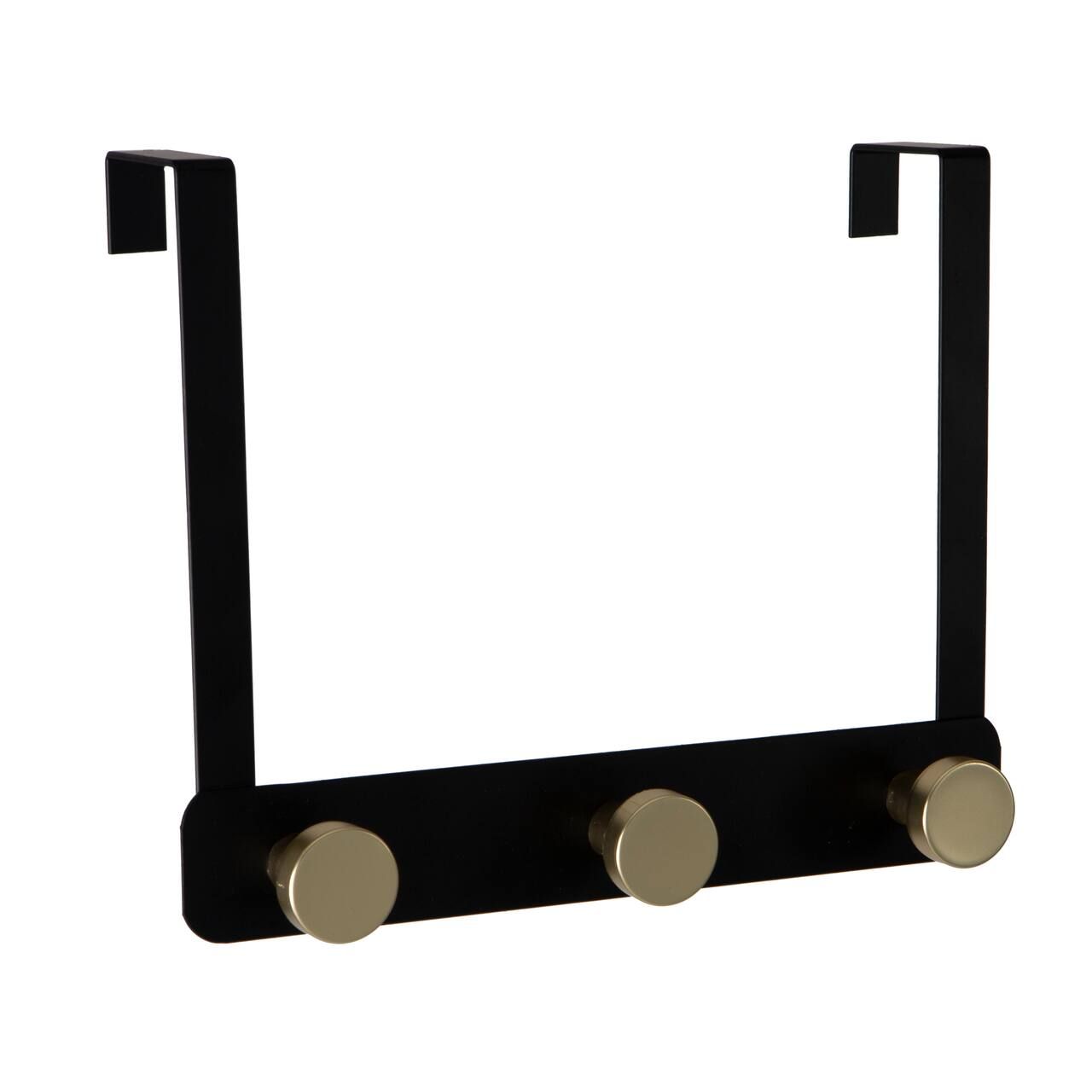MODERN METAL OTD HOOK BLACK WITH 3 GOLD ROUND HOOKS