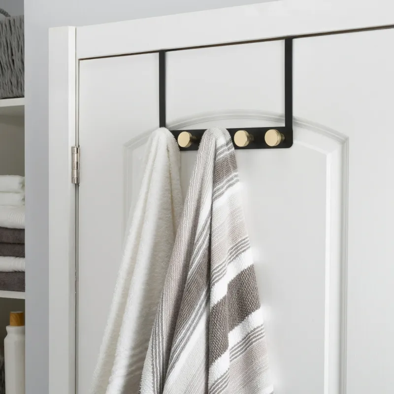 MODERN METAL OTD HOOK BLACK WITH 5 GOLD ROUND HOOKS