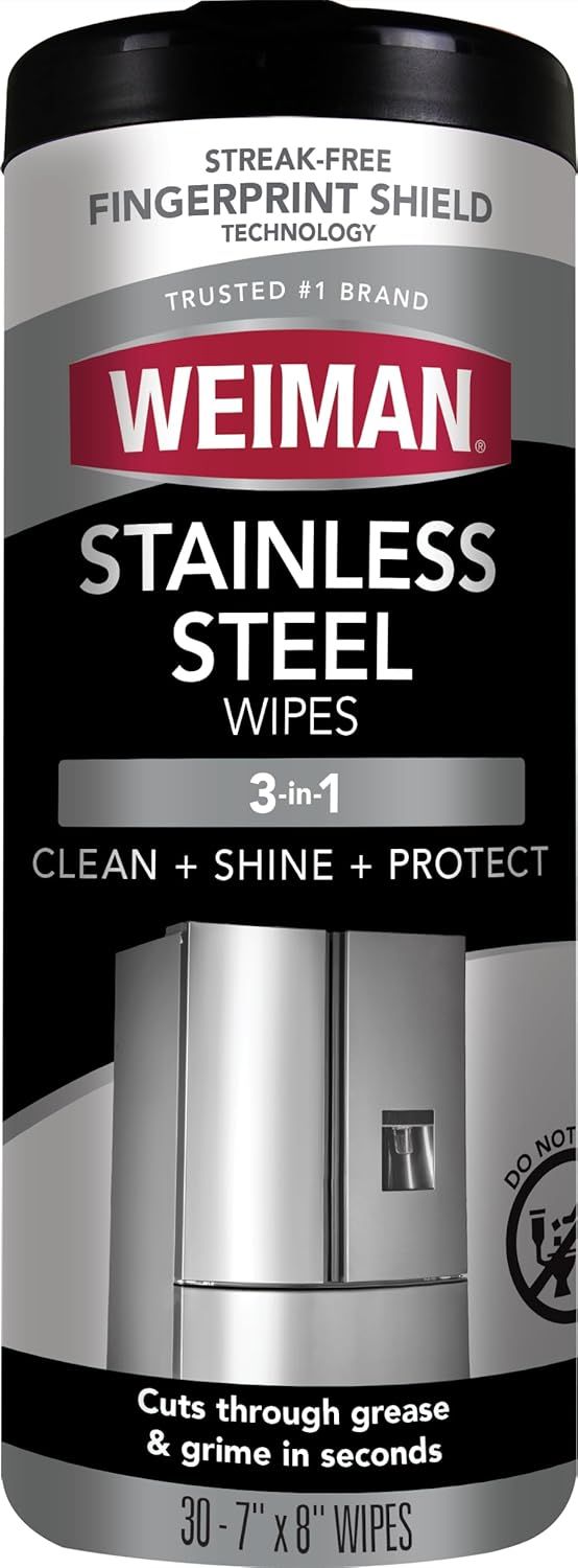 WEIMAN STAINLESS STEEL WIPES 30ct