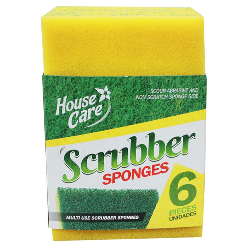 6PK MULTI-USE SPONGE SCOURER
