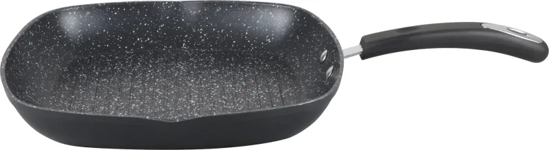Rainbow Black Non Stick Grill Pan 11&quot; Soft Grip Handle