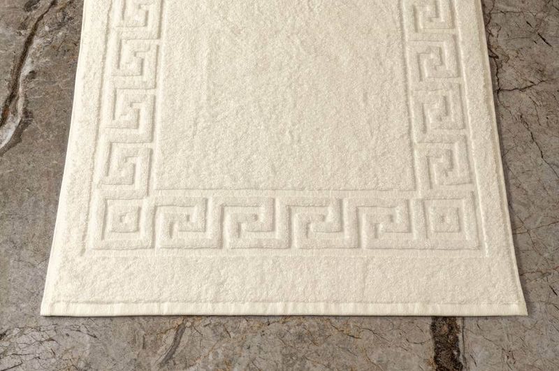 100% Cotton Bath Mat 20x30" - Stripe OR Greek Key Design ASST COLOR