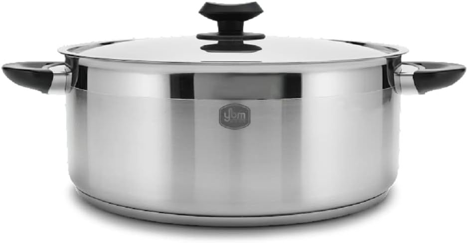 STAINLESS STEEL DUTCH OVEN W LID 11 QUART 32x13 CM