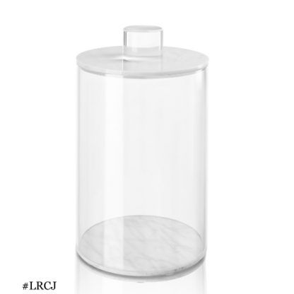 LUXE ROUND MARBLE CANISTER 5&quot; DIAMETER