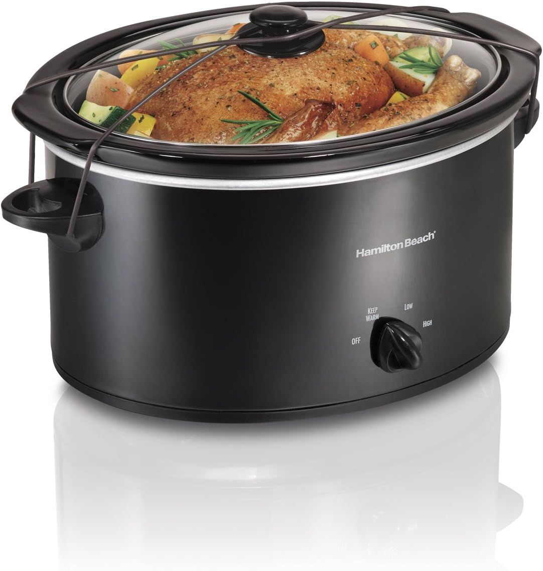 5QT OVAL SLOW COOKER  BLK