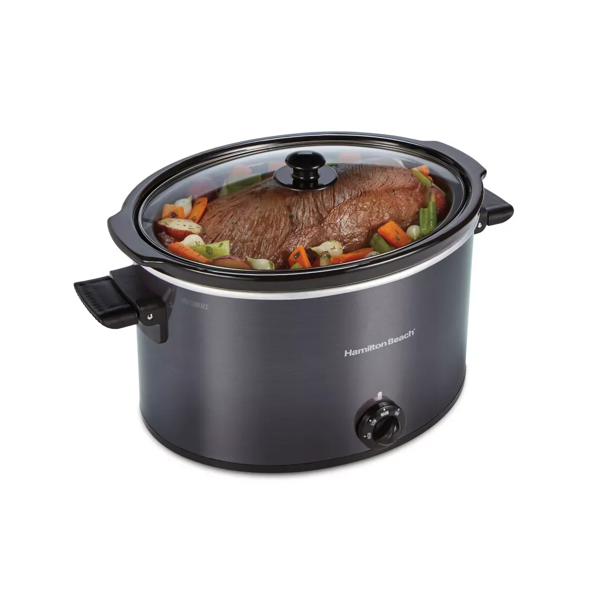 10QT OVAL SLOW COOKER-BLK