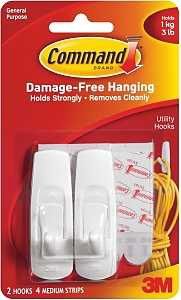 COMMAND MED. HOOKS 2 PK.