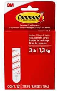 COMMAND REPLACE STRIPS-MEDIUM 12pk