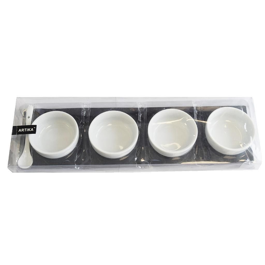 Artika - Mini Round Appetizer Ramekin Bowl 4 Pk White