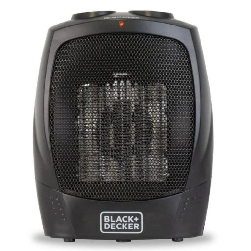 1,500-watt electric personal ceramic space heater, black