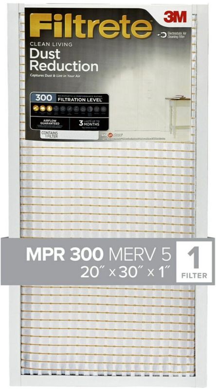 AIR COND FILTER-CENTRAL AIR 20x30x1