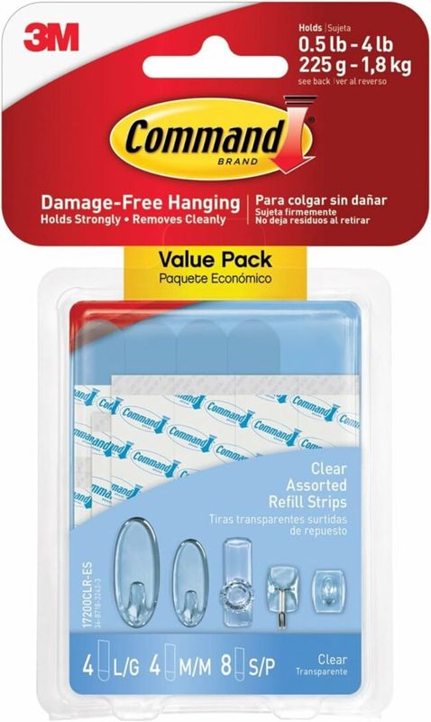 COMMAND REPLACE STRIPS-16 ASST