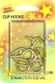 CUP HOOK- 7/8" -BRASS