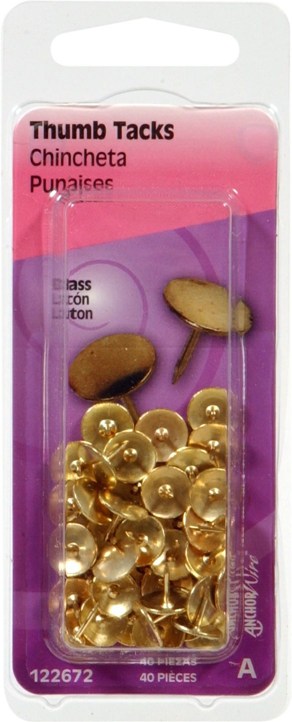 THUMBTACKS - PACK OF 40 GOLD