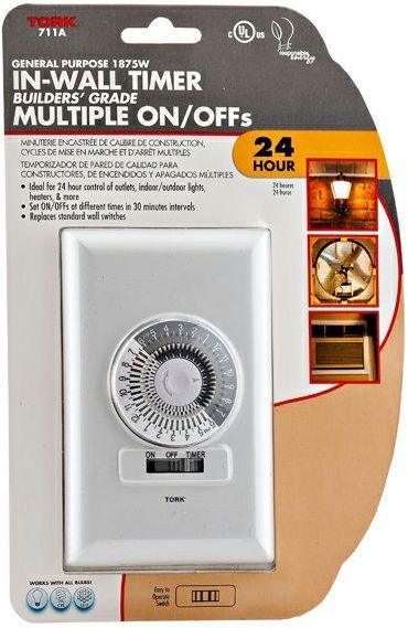 TIMER-24HR-IN WALL WITH SWITCH