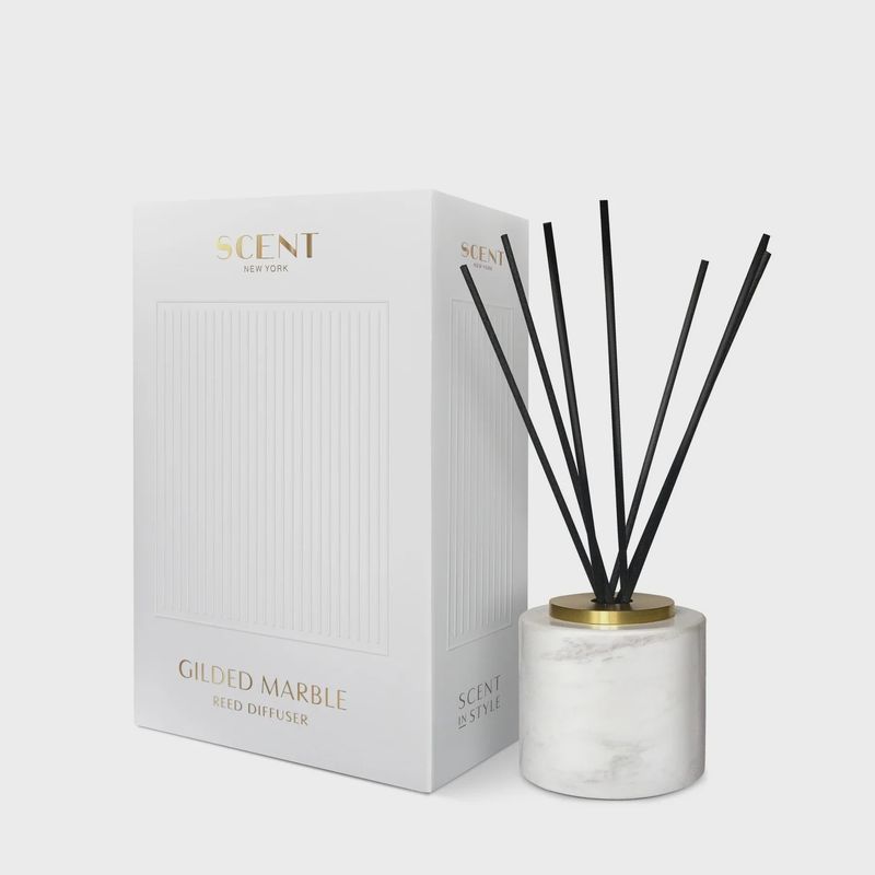 gilded marble reed diffuser