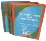 10 Pocket Folder With View ASST COLOR
