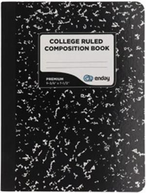 100 PG COMP. NOTEBOOK COLLAGE RULLED BLACK MARBLE