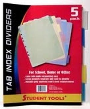 5 Subject Dividers