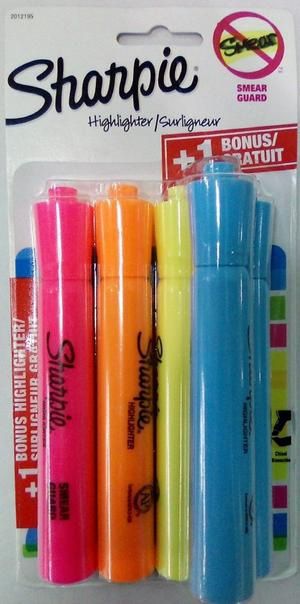 HIGHLIGHTER 4 COLOR SHARPIE