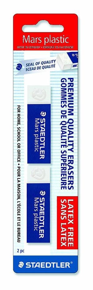 Mars Plastic Eraser 2 Pk.