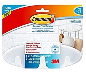 Multi Hook With Water Resistant Strips# 1 Hook 2 Stripes