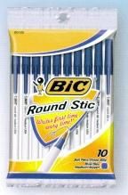 ROUND STICK BLUE 10 PK.