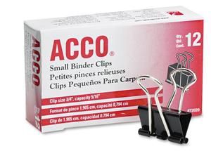 Sm. Binder Clips# 3/4&quot;# 12/BX