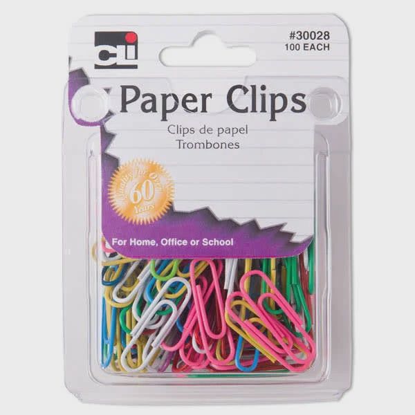 Paper Clips - #3 - Coated - Asst Colors - 250/Bx - Reusable Bx