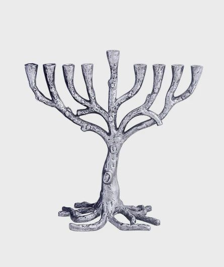 Metal Menorah Tree of Life with Reusable box