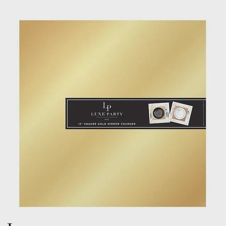 12&quot; Square Light Weight Charger, Colour: gold