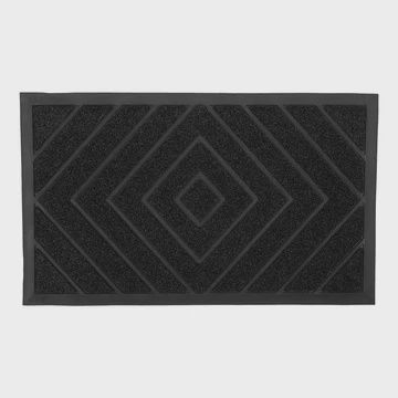 Diamond Coir Doormat Black