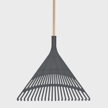 Grey Rake Wood Handle