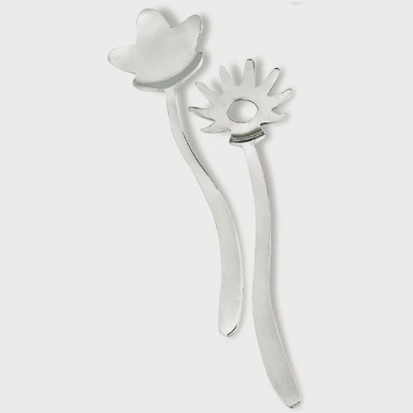 Flower Design Salad Servers