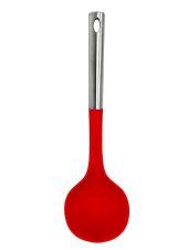 Millvado - Nylon Utensils SS Handle Soup Ladle Red 13"L